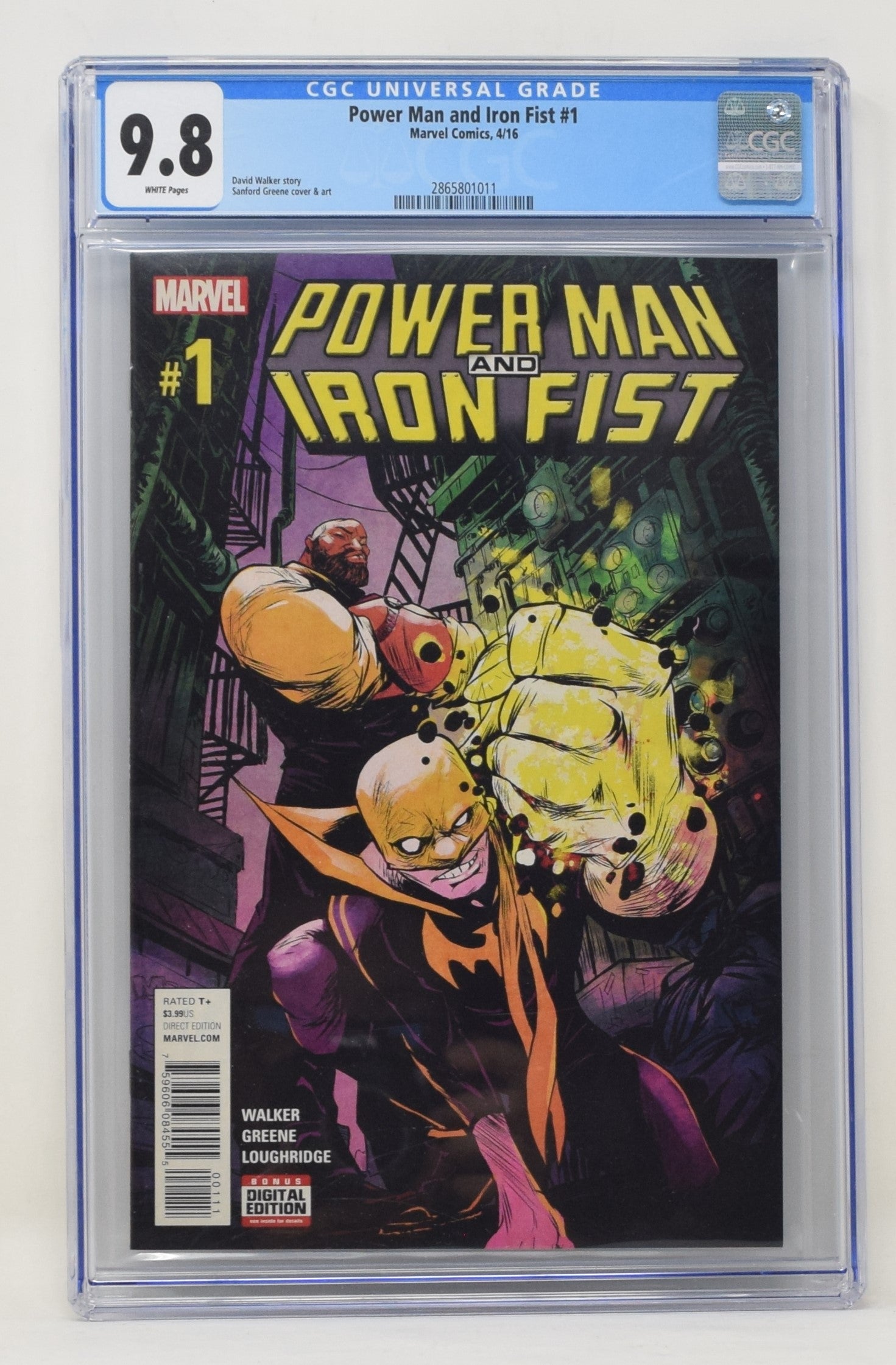 Power Man And Iron Fist 1 Marvel 2016 CGC 9.8 Sandford Greene