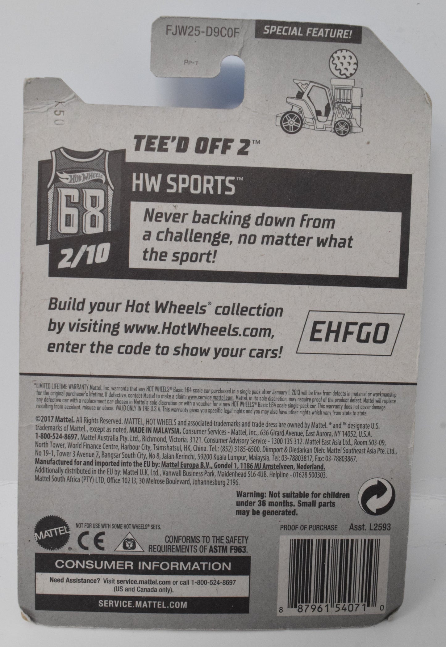 Hot Wheels Teed Off 2 HW Sports 2/10 103 DieCast Car New