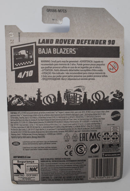 Hot Wheels Land Rover Defender 90 Baja Blazers Green 4/10 32 DieCast Car New