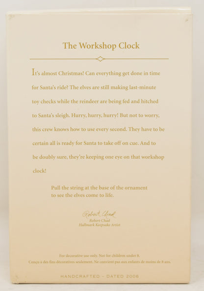 Hallmark Keepsake Ornament Workshop Clock Christmas Tree 2007 NIB