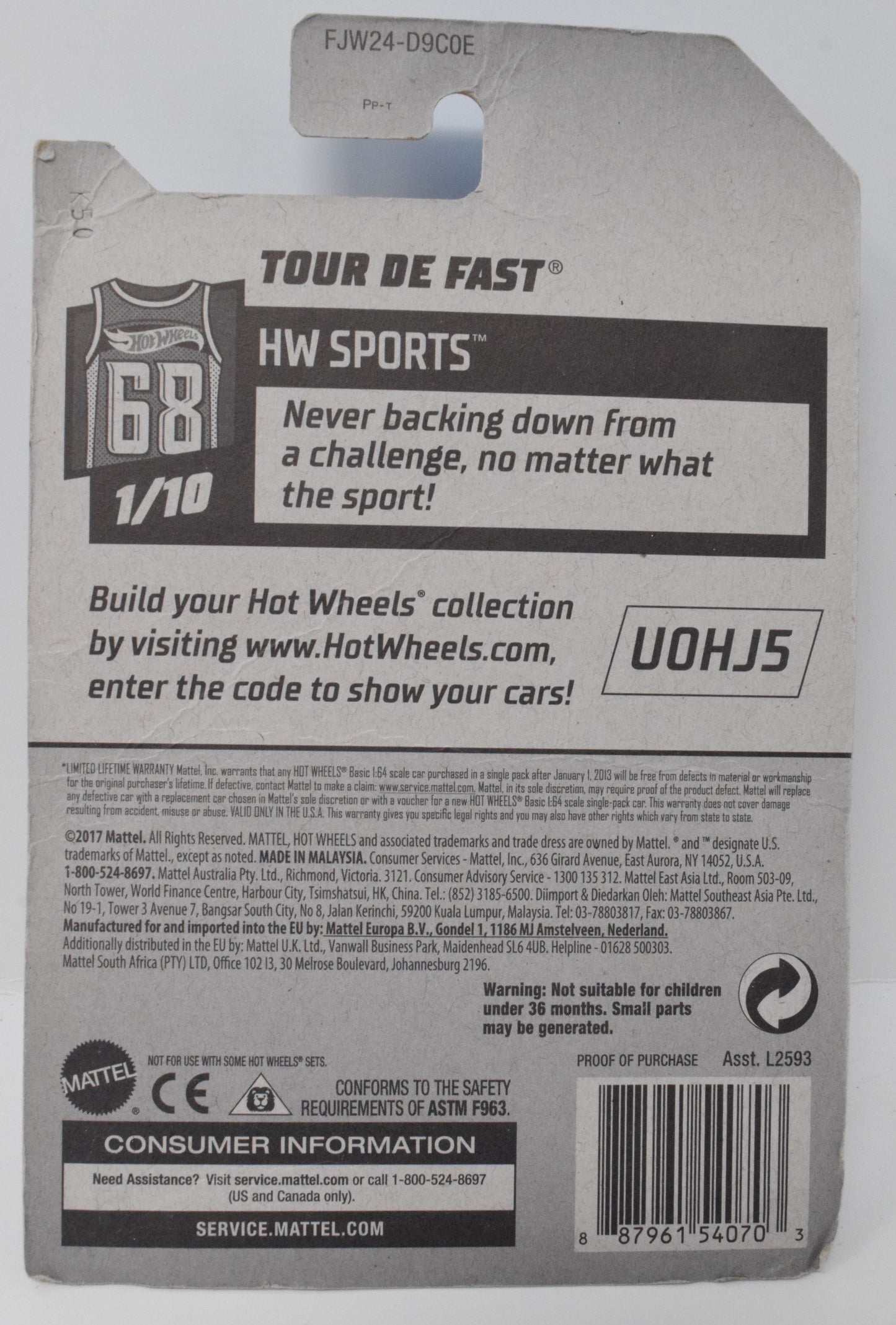 Hot Wheels Tour De Fast HW Sports 1/10 77 Green DieCast Car New