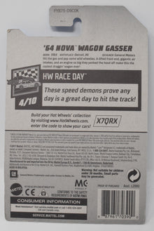 Hot Wheels 64 Nova Wagon Gasser Blue HW Race Day Blue 4/10 198 DieCast Car