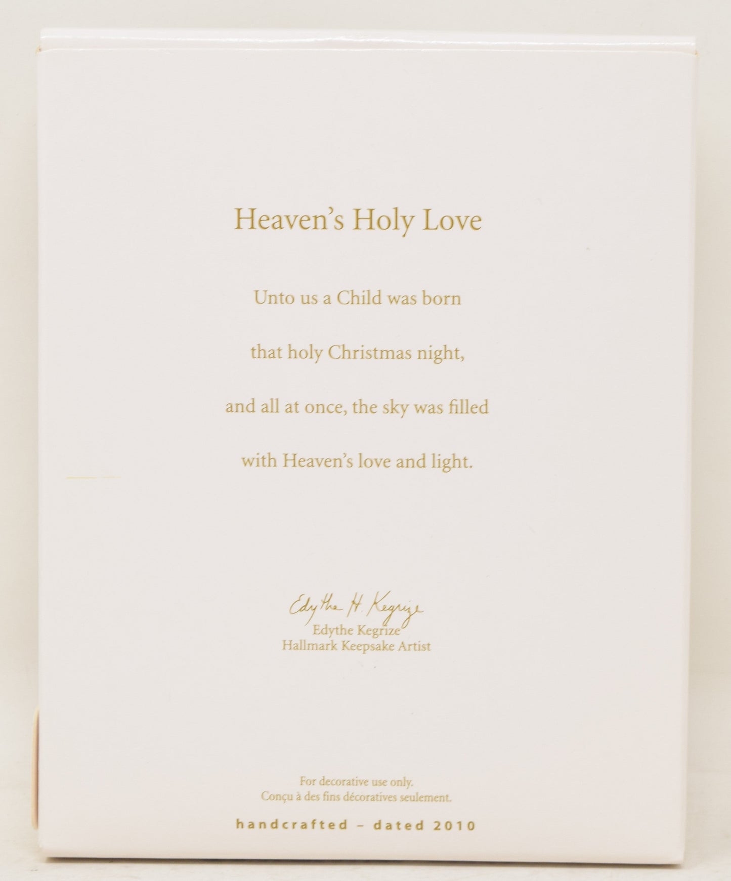 Hallmark Keepsake Ornament Heavens Holy Love Cross Christmas Tree 2010 NIB