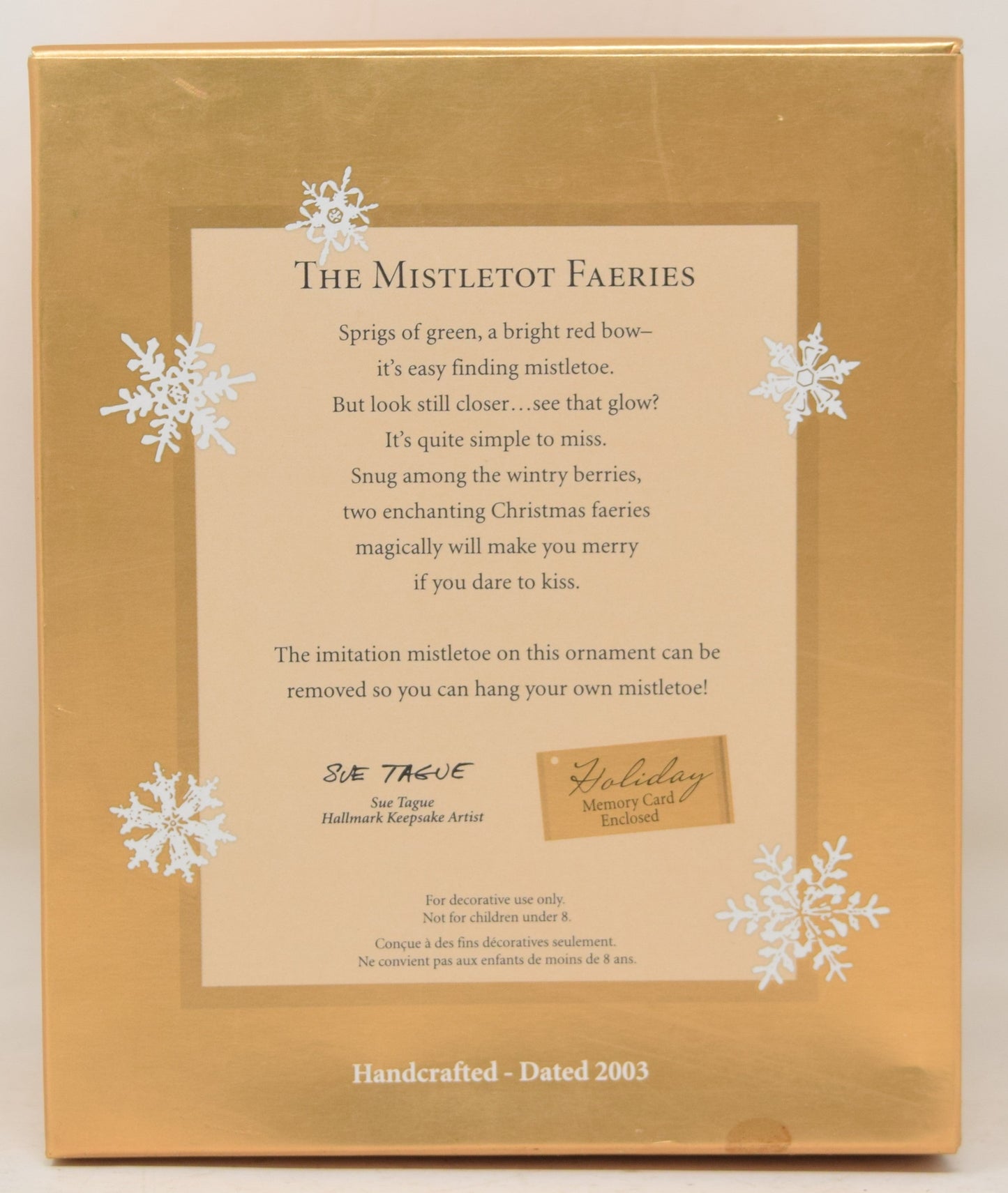 Hallmark Keepsake Ornament Mistletot Faeries Christmas Tree 2003 NIB