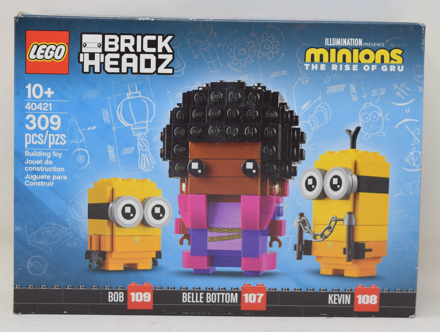 Lego Minions Rise Of Gru Brickheadz Figures Set Belle Bottom 40421 New