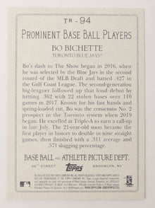 Bo Bichette Topps 2020 Baseball Turkey Red RC Rookie Blue Jays Card TR-94