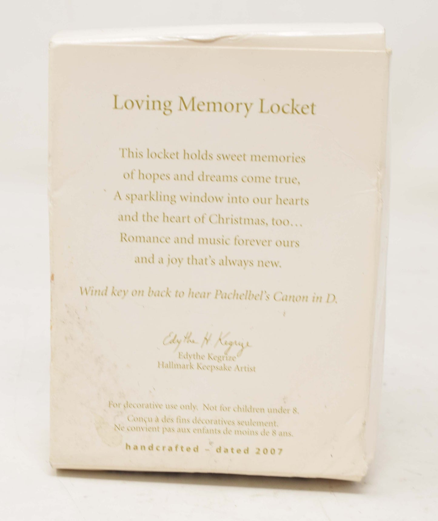 Hallmark Keepsake Ornament Loving Memory Locket Photo Frame Christmas Tree 2007 NIB