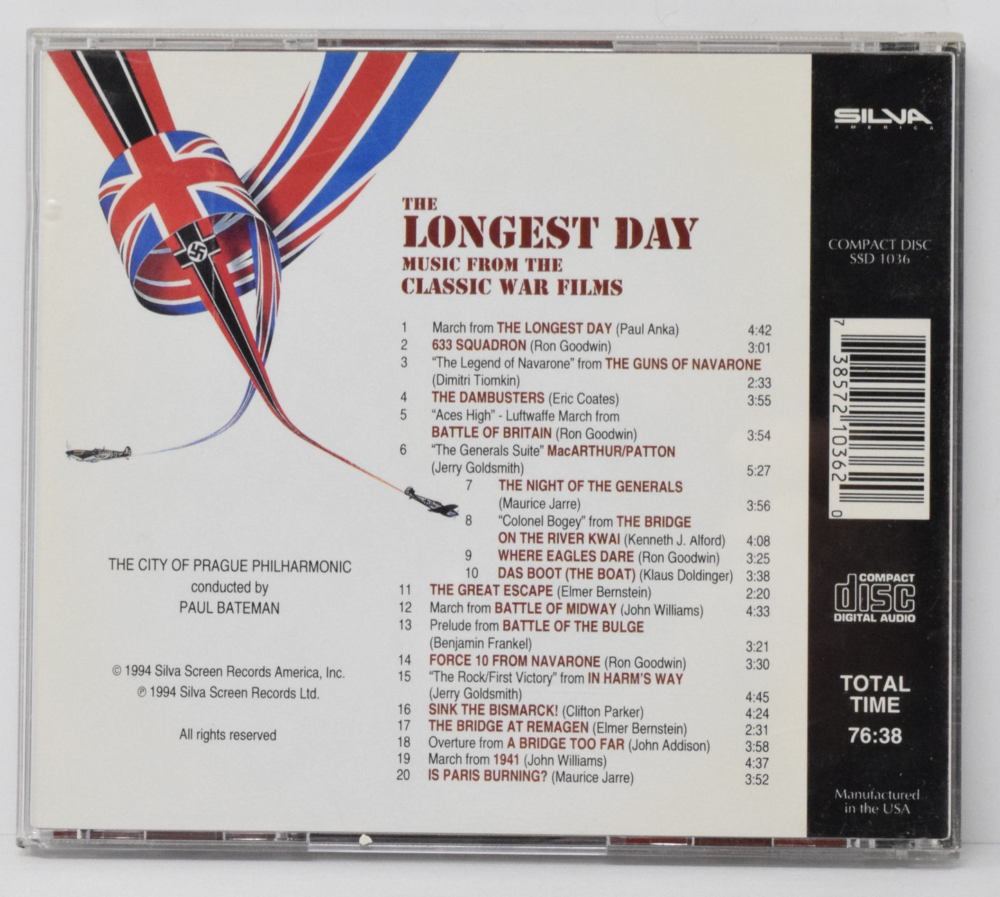 The Longest Day Soundtrack CD Paul Bateman Silva Classic War Films