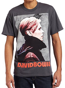 Men'S David Bowie Low Portrait Men'S T-Shirt, Gray, Large [T-Shirt]