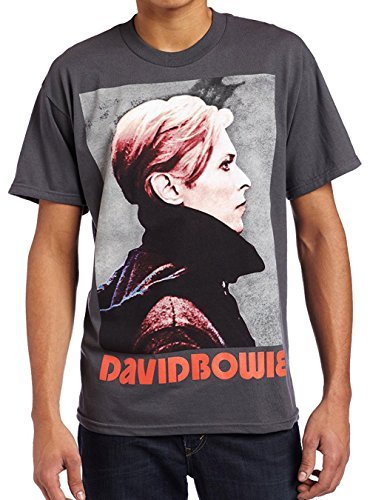 Men'S David Bowie Low Portrait Men'S T-Shirt, Gray, Large [T-Shirt]
