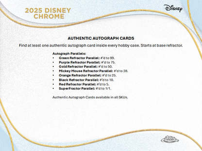 Disney Trading Cards Topps Chrome 2025 Hobby Breaker Box (09/24/2025)