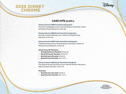 Disney Trading Cards Topps Chrome 2025 Hobby Breaker Box (09/24/2025)