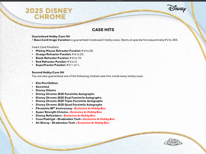 Disney Trading Cards Topps Chrome 2025 Hobby Breaker Box (09/24/2025)