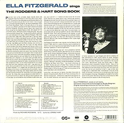Ella Fitzgerald Ella Fitzgerald Sings The Rodgers & Hart Song Book (Gatefold LP Jacket, Limited Edition, 180 Gram Vinyl) [Import] (2 Lp's) Vinyl