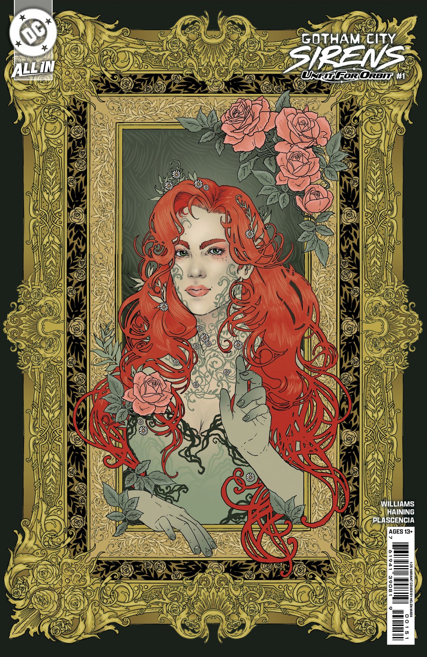Gotham City Sirens Unfit For Orbit #1 (Of 5) F 1:25 Helen Mask Variant (07/02/2025) Dc
