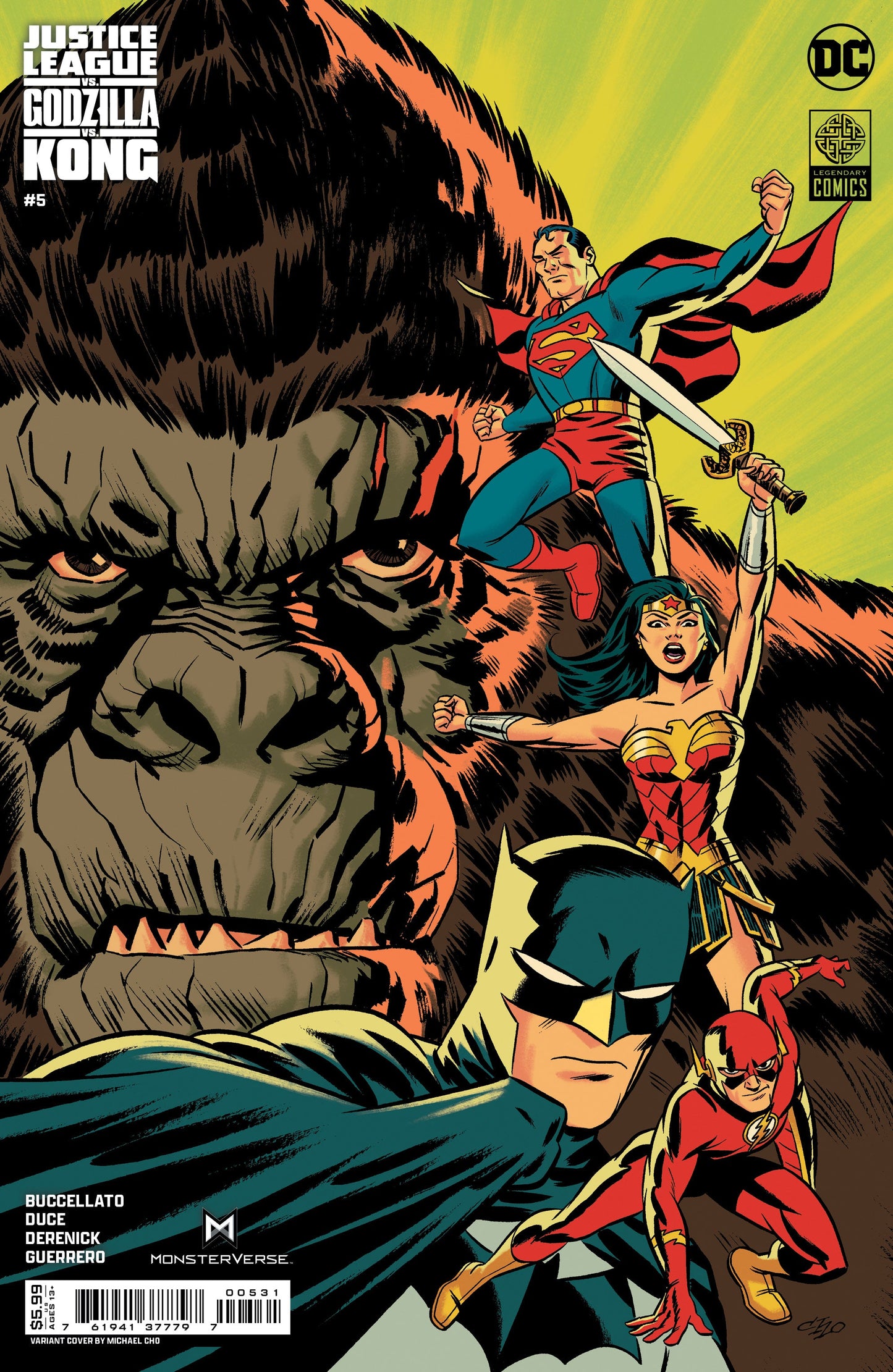 Justice League Vs Godzilla Vs Kong #5 (Of 7) C Michael Cho Card Stock Variant (02/20/2024) Dc