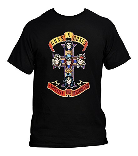 Men'S Guns N' Roses Cross T Shirt, Black, Xx-Large [T-Shirt]