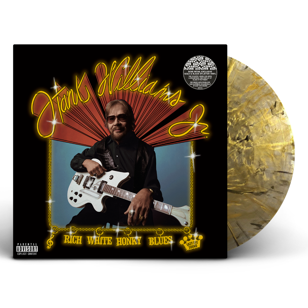 Hank Williams Jr. - Rich White Honky Blues [Contenido explícito] (Vinilo de color, salpicado de oro y negro, exclusivo indie) [Vinilo]