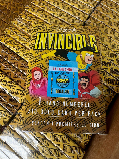 Invincible Season 1 2025 Keepsake Premiere Trading Cards Golden Apple Comics Gold /10 Exclusive