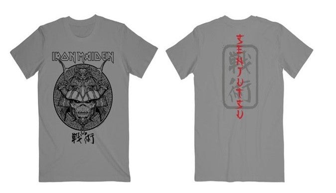 Senjetsu Samurai Eddie Black Graphic Tee (Grey) [T-Shirt]