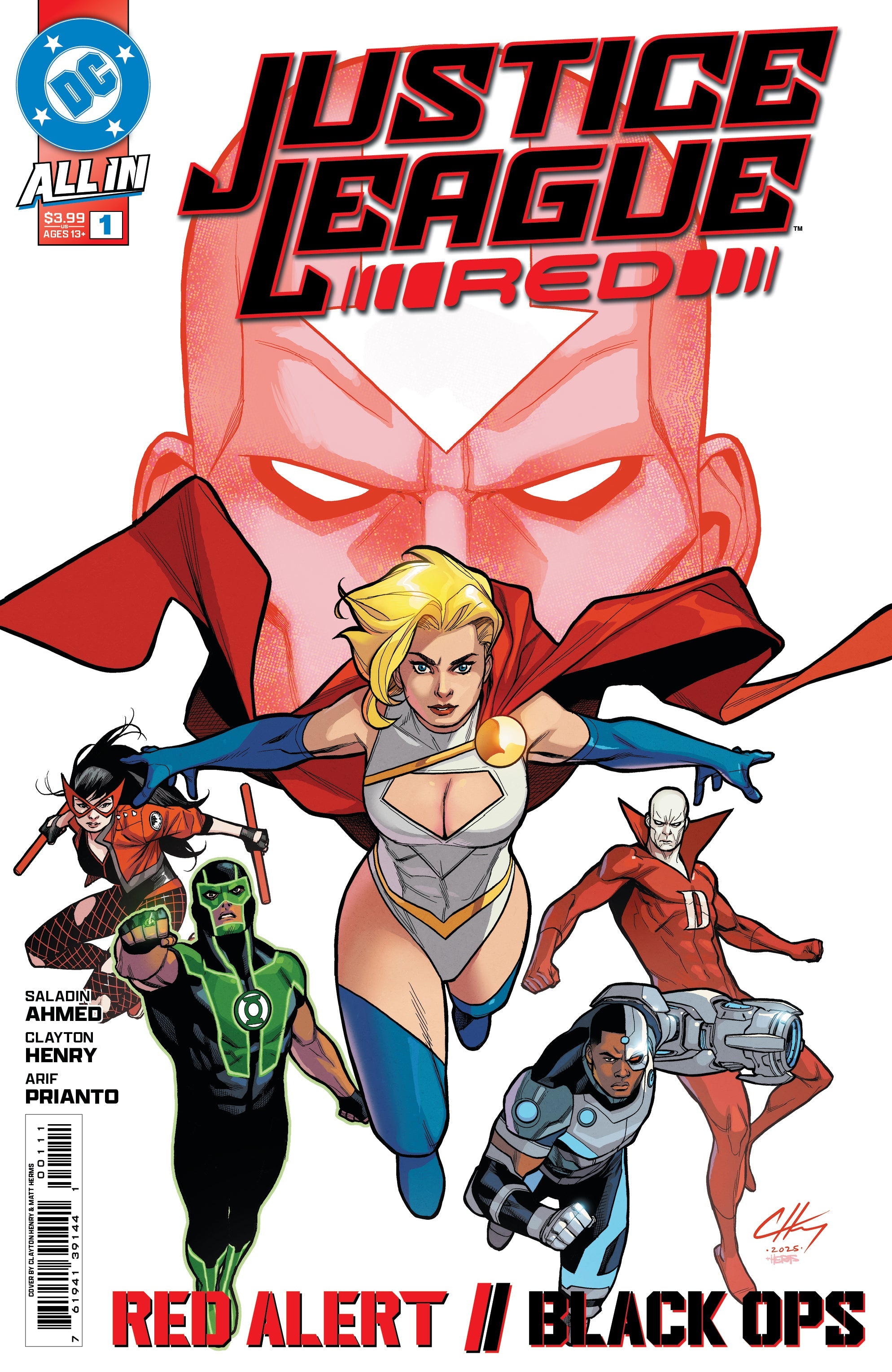 Justice League Red #1 (Of 6) A Clayton Henry Saladin Ahmed (08/20/2025) Dc