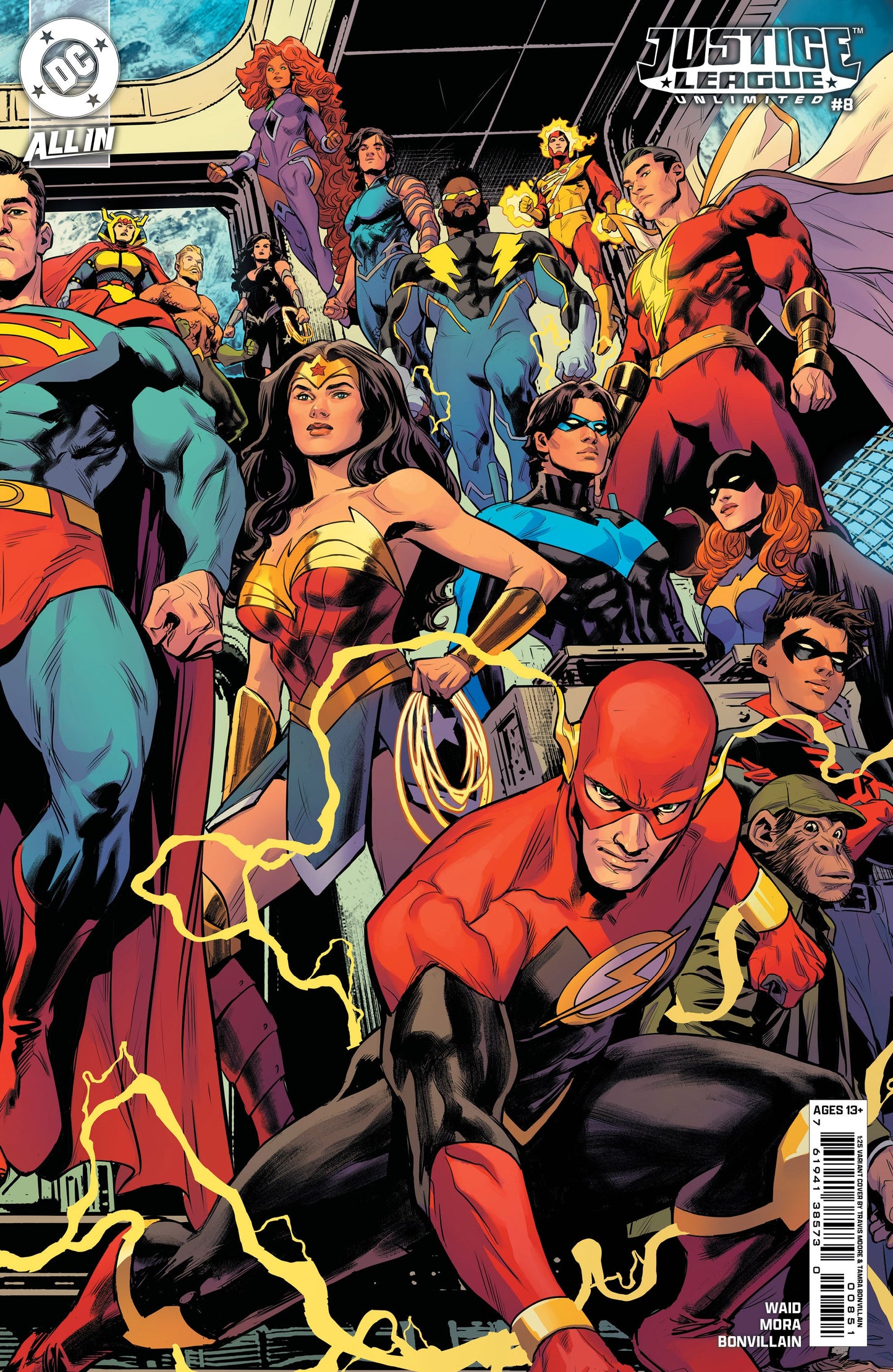 Justice League Unlimited #8 G 1:25 Travis Moore Variant (We Are Yesterday) (06/25/2025) Dc