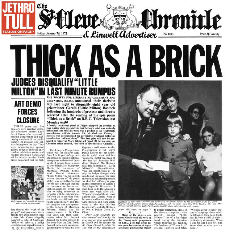 Thick As A Brick (50th Anniversary Edition) [Vinyl] - Paladin Vinyl