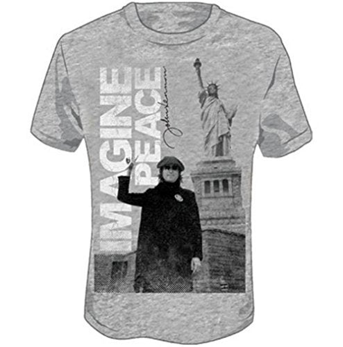 John Lennon Beatles Men'S Imagine Slim Fit T-Shirt Medium Grey [T-Shirt]