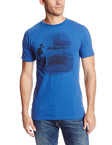 John Lennon - Zion Rootswear Men'S John Lennon Imagine (Blue) T-Shirt, Blue, Large [T-Shirt]