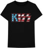 Kiss Distressed Americana Logo Black Unisex Short Sleeve T-shirt Med [T-Shirt]