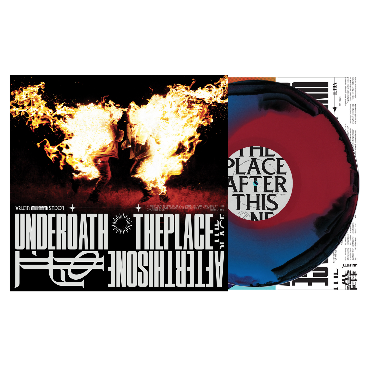 Underoath - The Place After This One Black + Blue Red Swirl Vinyl
