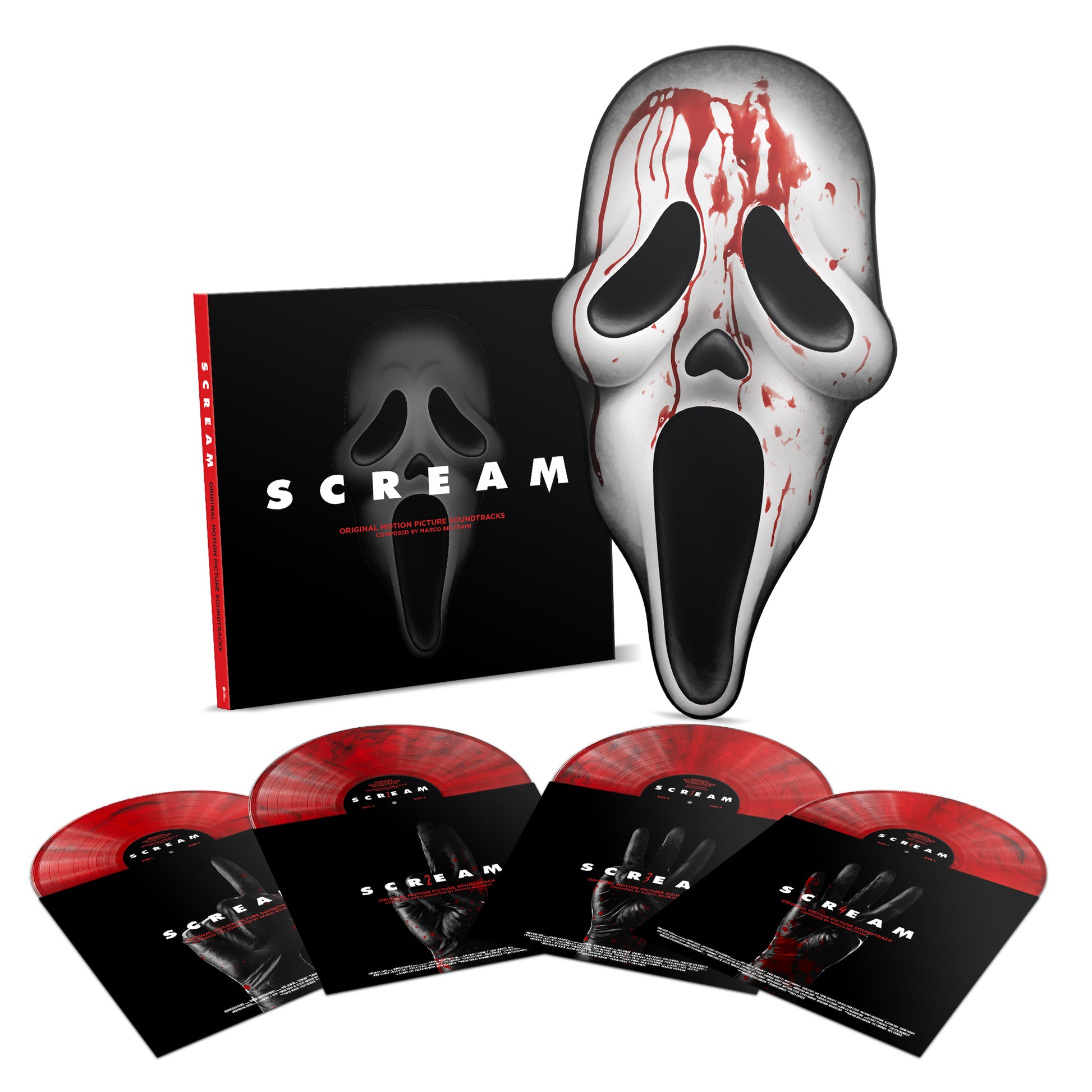 Scream (Original Motion Picture Scores) [Red Marbled 4 LP Box Set] [Vinyl] - Paladin Vinyl