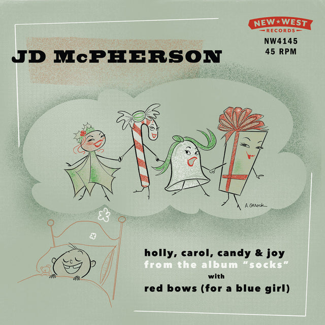 McPherson, JD - Holly, Carol, Candy & Joy / Red Bows (For A Blue Girl) (SNOW GLOBE COLORED VINYL) [Vinyl]