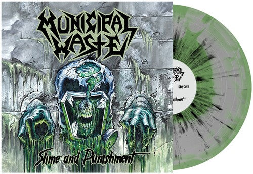 Residuos municipales - Slime and Punishment - Remolino gris y menta con salpicaduras negras [Vinilo]