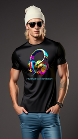 Music is the Answer Colorful Headphones Option 2 T-Shirts | Grooveman Music