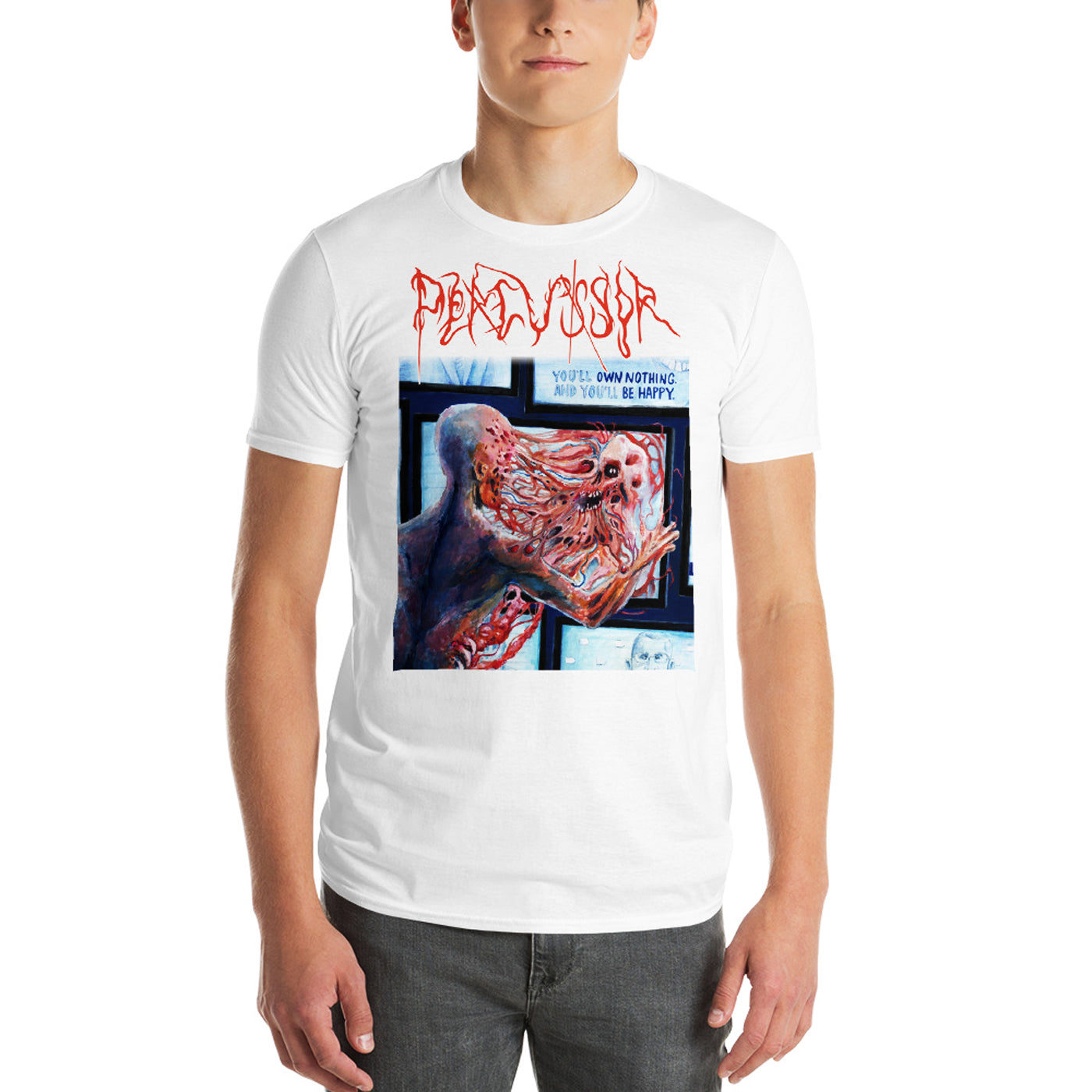 PERCUSSOR - Gaslight Mania White T-Shirt