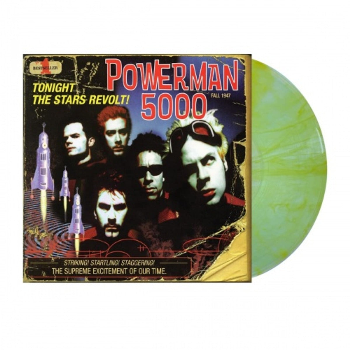 Powerman 5000 - Tonight The Stars Revolt (Edición limitada, vinilo transparente con rayas amarillas) [Vinilo]