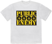 Public Enemy 4 Logos White Unisex Short Sleeve T-shirt (2XL) [T-Shirt]