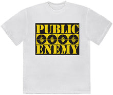 Public Enemy Public Enemy 4 Logos White Unisex Short Sleeve T-shirt (2XL) [T-Shirt]