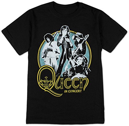 Queen Men'S Queen In Concert T-Shirt, Black, Large [T-Shirt]