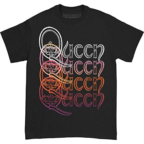 QUEEN REPEAT LOGO BLACK SS TEE LARGE [T-Shirt]