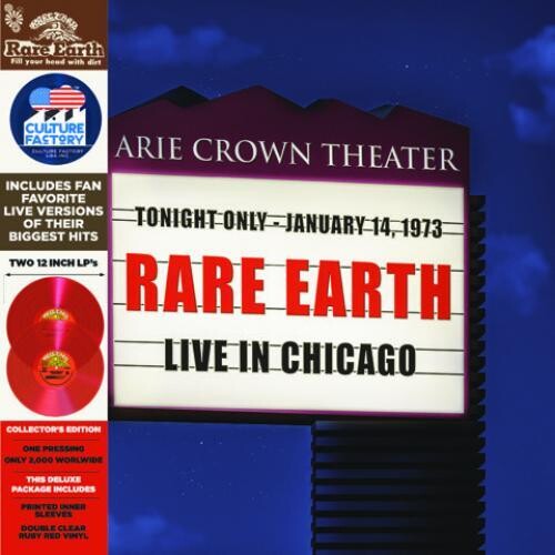 Rare Earth - Live in Chicago (Red Translucent Vinyl) (Colored Vinyl, Red, Indie Exclusive) [Vinyl]