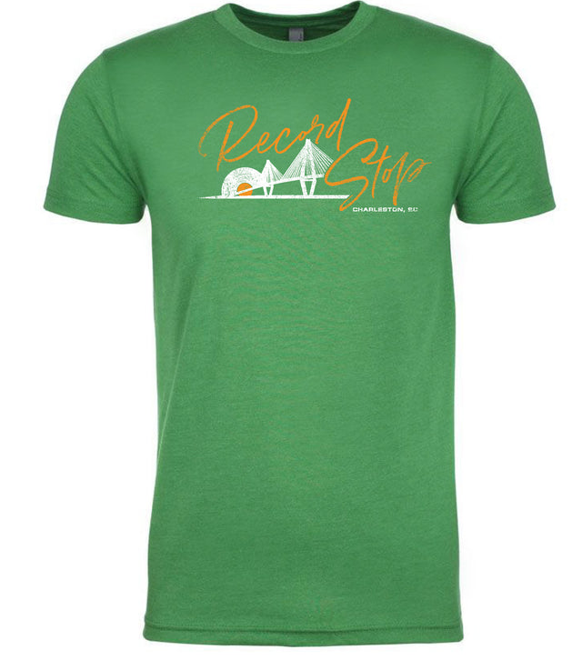 Record Stop Charleston Ravenel Bridge - Green Tee [T-Shirt]