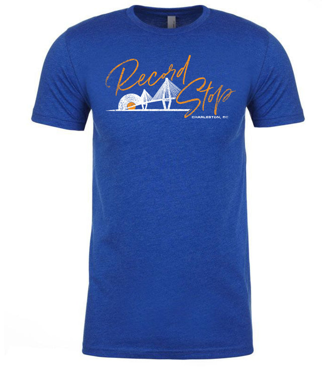 Record Stop Charleston Ravenel Bridge - Royal Blue Tee [T-Shirt]