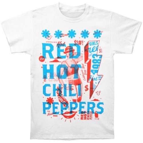 Red Hot Chili Peppers - Men'S Red Hot Chili Peppers Multiply T-Shirt, White, X-Large [T-Shirt]