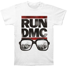 Run Dmc Men'S Run Dmc Glasses Cityscape T-Shirt, White, Medium [T-Shirt]