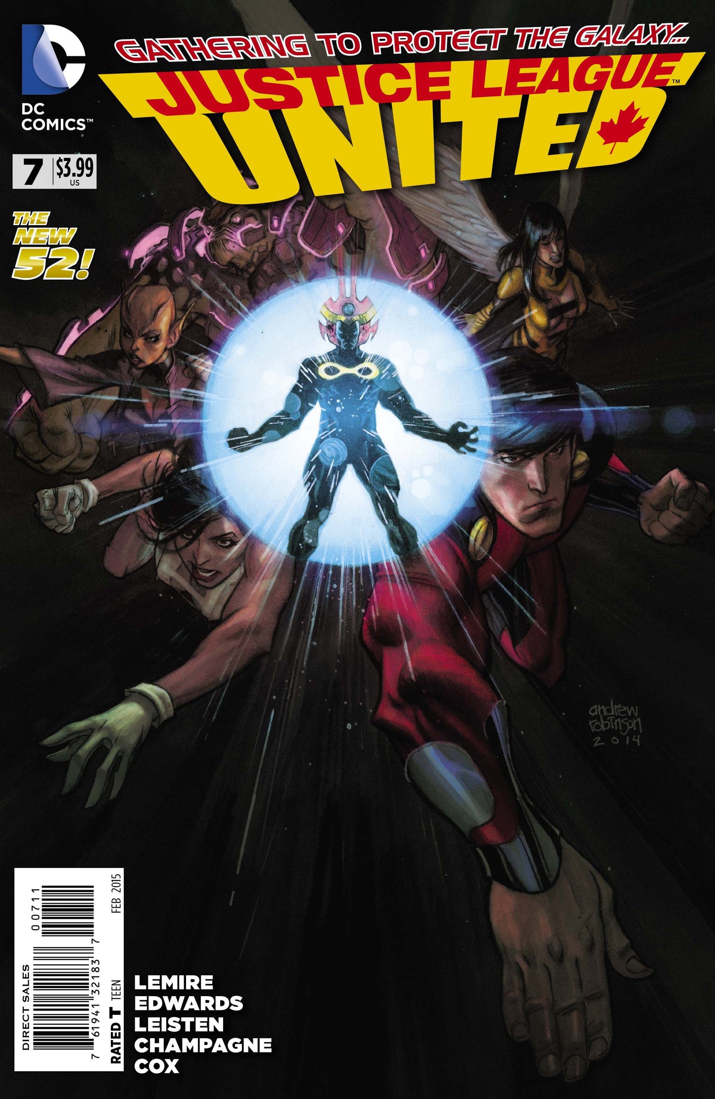 Justice League United #7 A DC 2015 Jeff Lemire Andrew Robinson