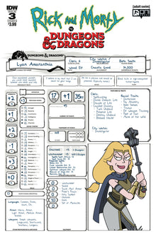 RICK & MORTY VS DUNGEONS & DRAGONS #3 (OF 4) B IDW Troy Little Variant (11/28/2018)