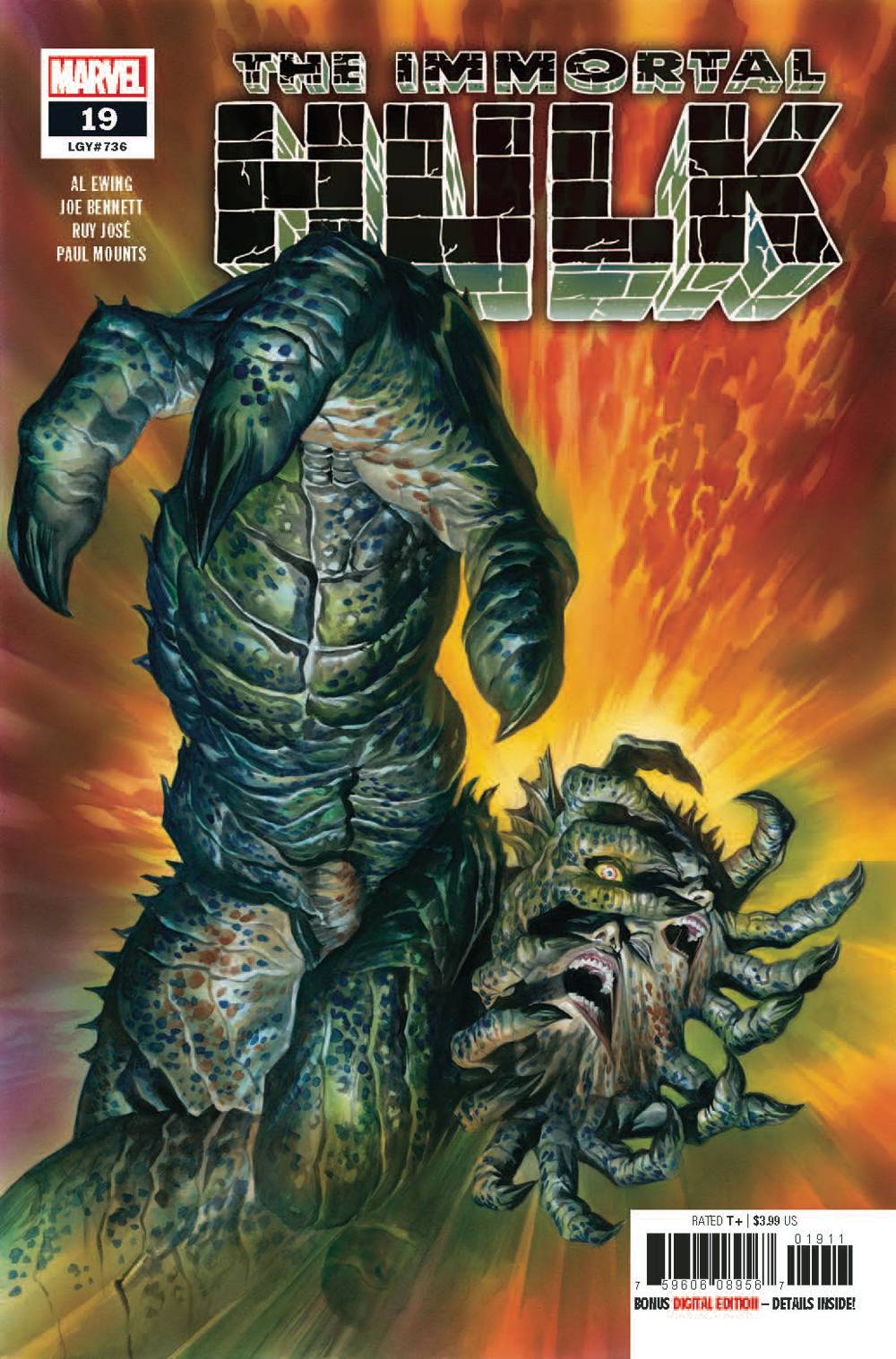 Immortal Hulk #19 A Alex Ross Al Ewing (06/12/2019) Marvel