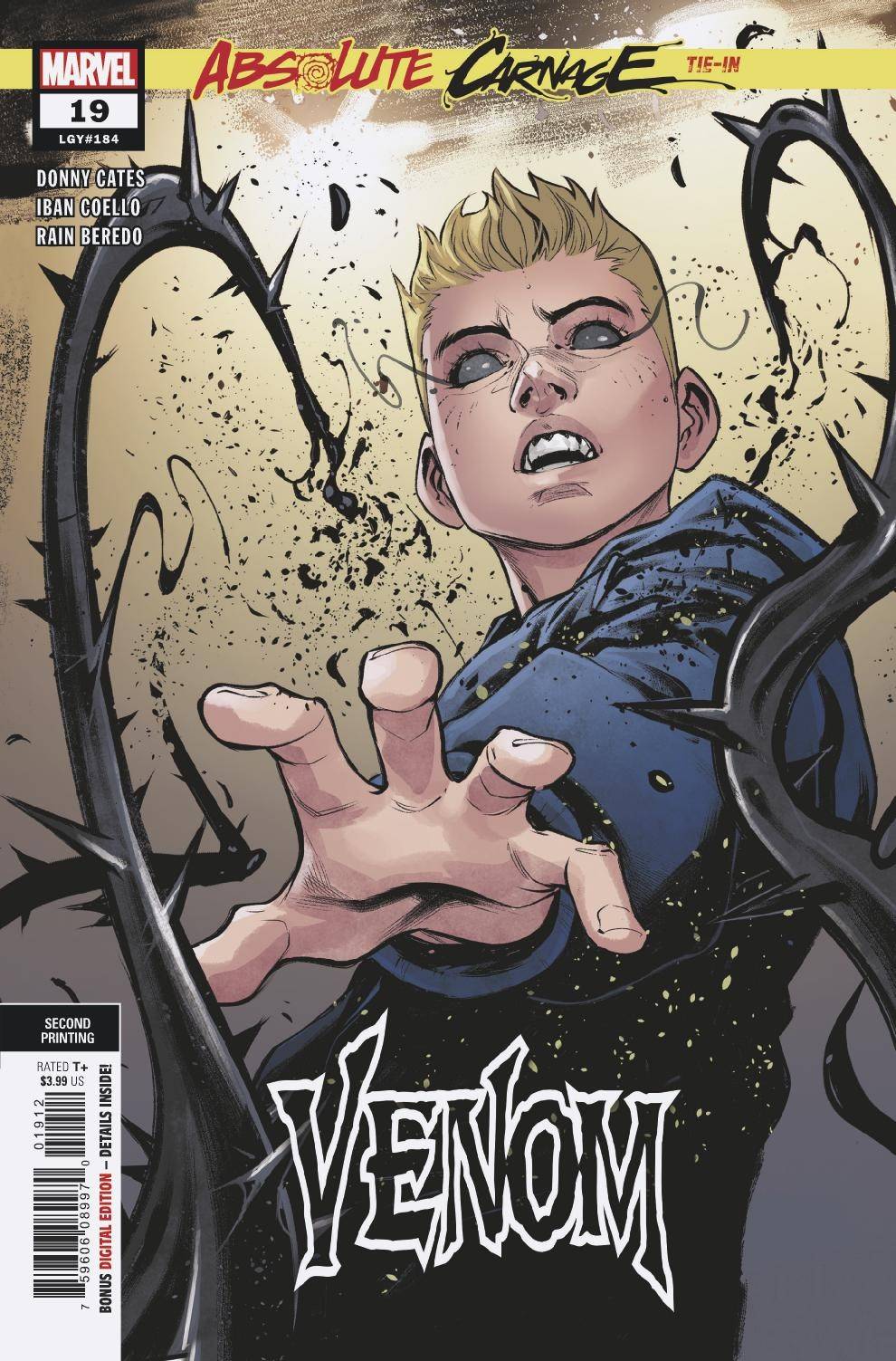 VENOM #19 2nd Print Iban Coello Variant AC (12/11/2019) Marvel